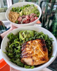 Salmon and ahi tuna bowls from Carrot Express