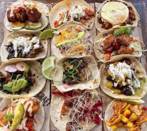 A dozen assorted tacos from Tacocraft