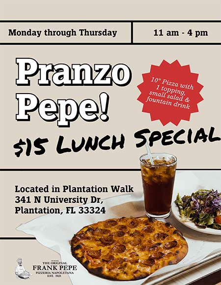 Pranzo Pepe $15 Lunch Special