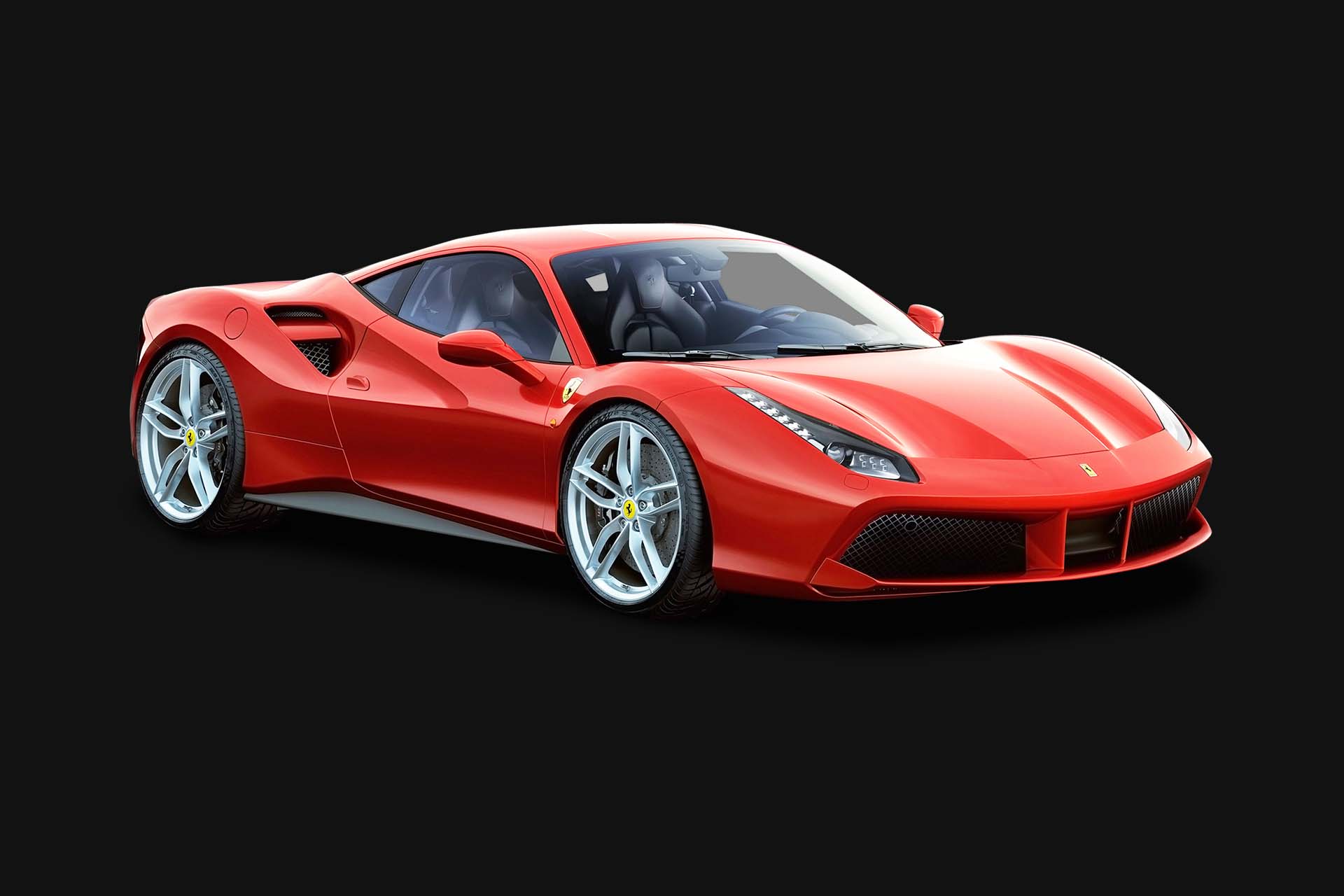 Red Ferrari sports car
