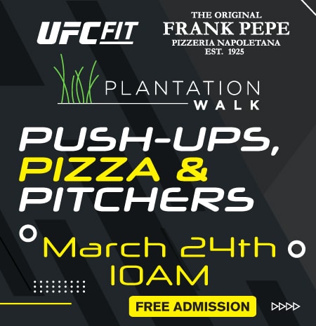 Push-Ups, Pizza, & Pitchers with UFC Fit and Frank Pepe Pizzeria, March 24, 2024