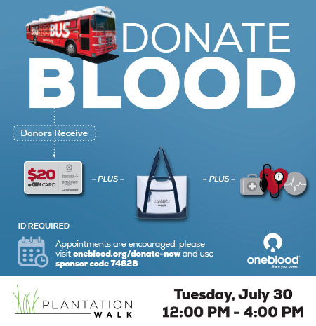 Donate Blood: Tuesday, July 30, 2024, Noon to 4 PM
