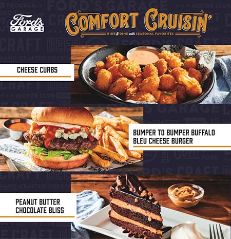 Comfort Cruisin’: Ride & Dine with Seasonal Favorites for a limited time at Ford’s Garage