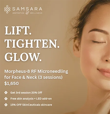 Lift. Tighten. Glow. Morpheus-8 RF Microneedling for Face & Neck (3 sessions) $1,650