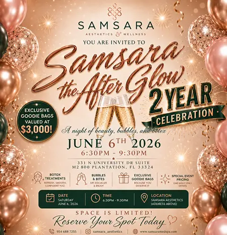 Samsara the After Glow: 2 Year Celebration, a night of beauty, bubbles, and botox: June 6, 2026