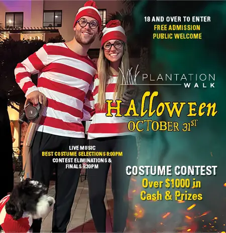 Plantation Walk Halloween Costume Contest: October 31